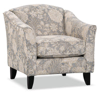 Wynn Linen-Look Fabric Accent Chair - Floral | The Brick
