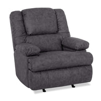 5598 Leather-Look Fabric Power Rocker Recliner - Echo Slate 