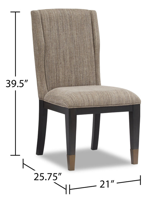 Tate Dining Chair with Chenille Polyester Fabric - Grey | The Brick