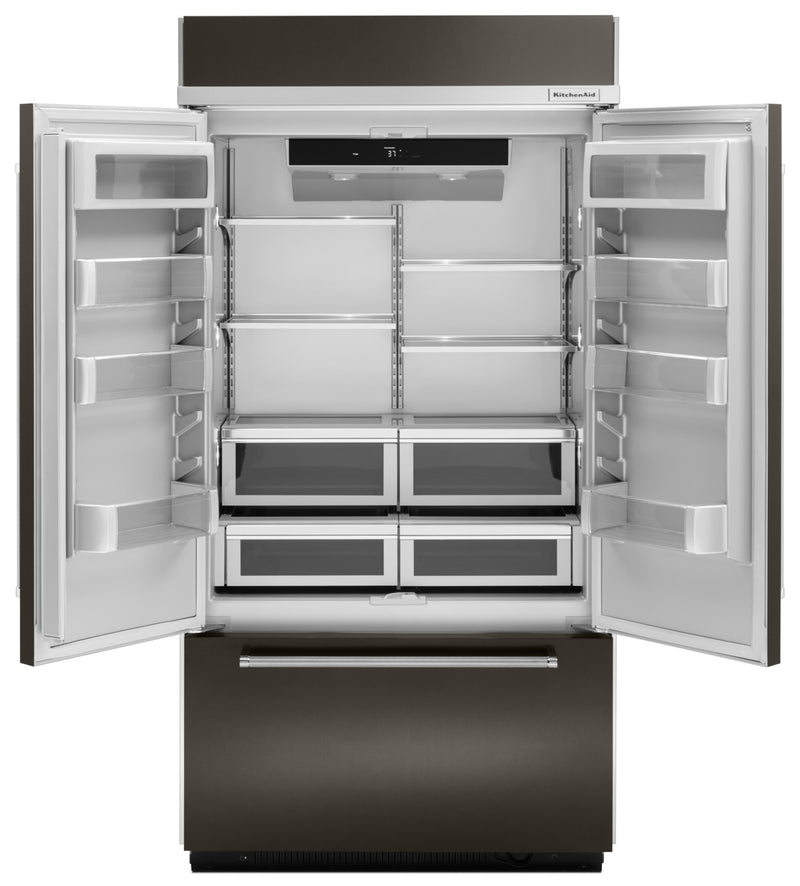 KitchenAid 42" 24.2 Cu. Ft. Bottom-Mount Refrigerator - Black Stain ...