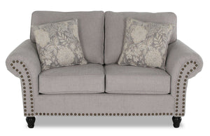 Wynn Chenille Loveseat - Grey